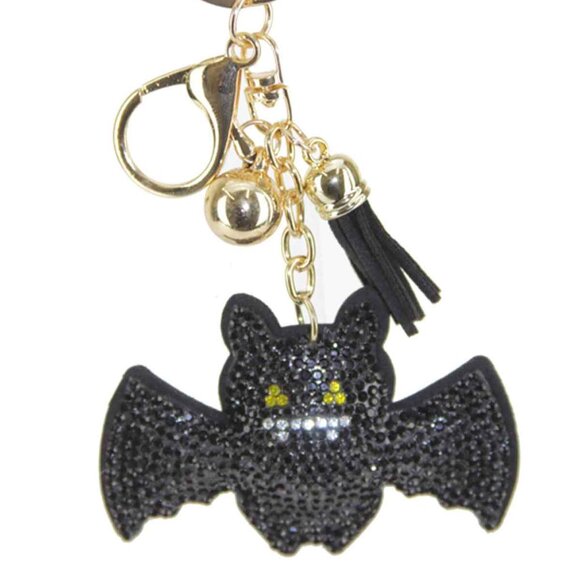 HALLOWEEN SPARKLE BAT KEY CHAIN - Picture 1 of 3